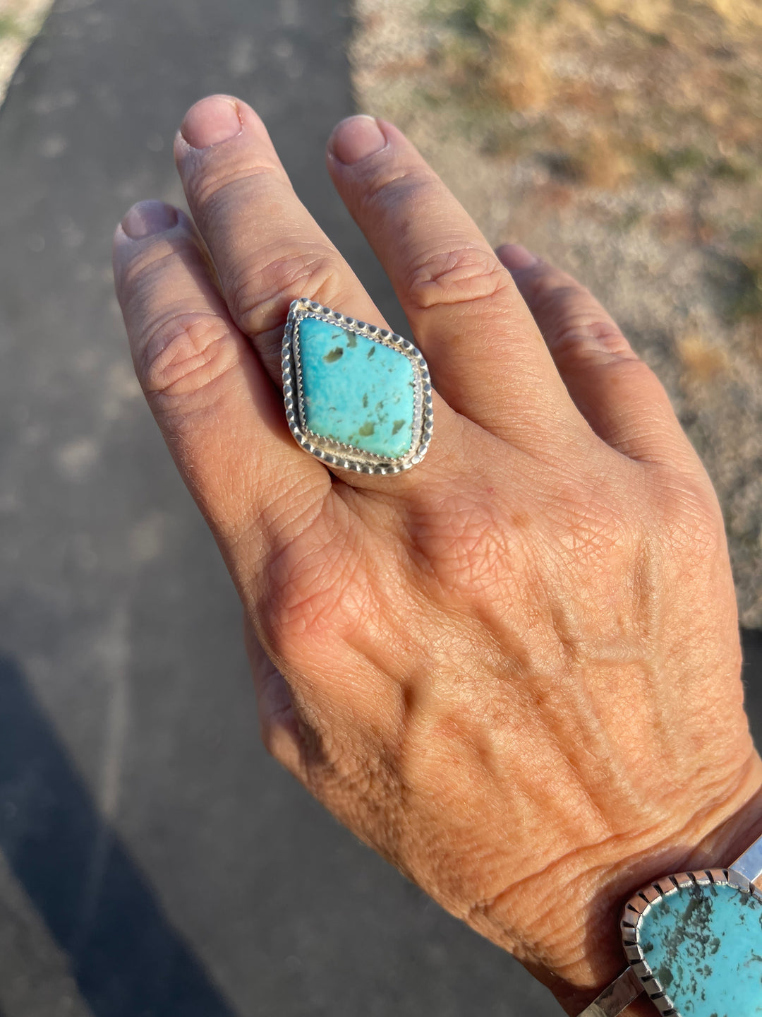 Ocean blue Ring Size 9
