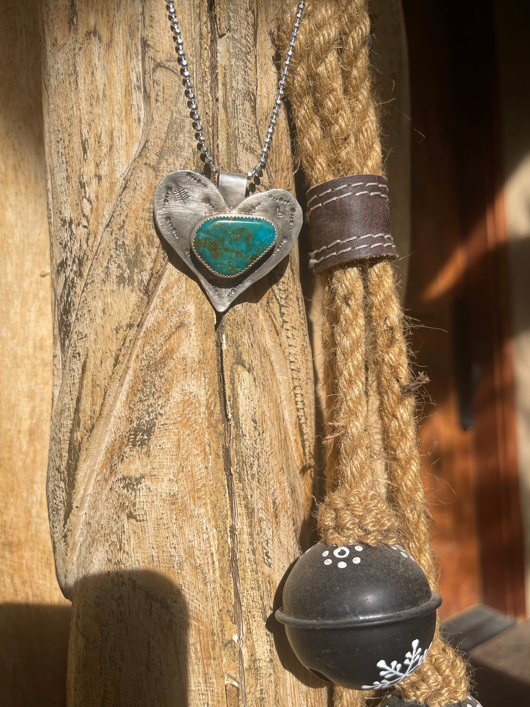 Deep Green Turquoise Heart Pendant