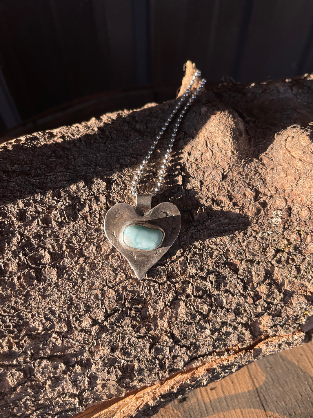 Larimar Heart Pendant