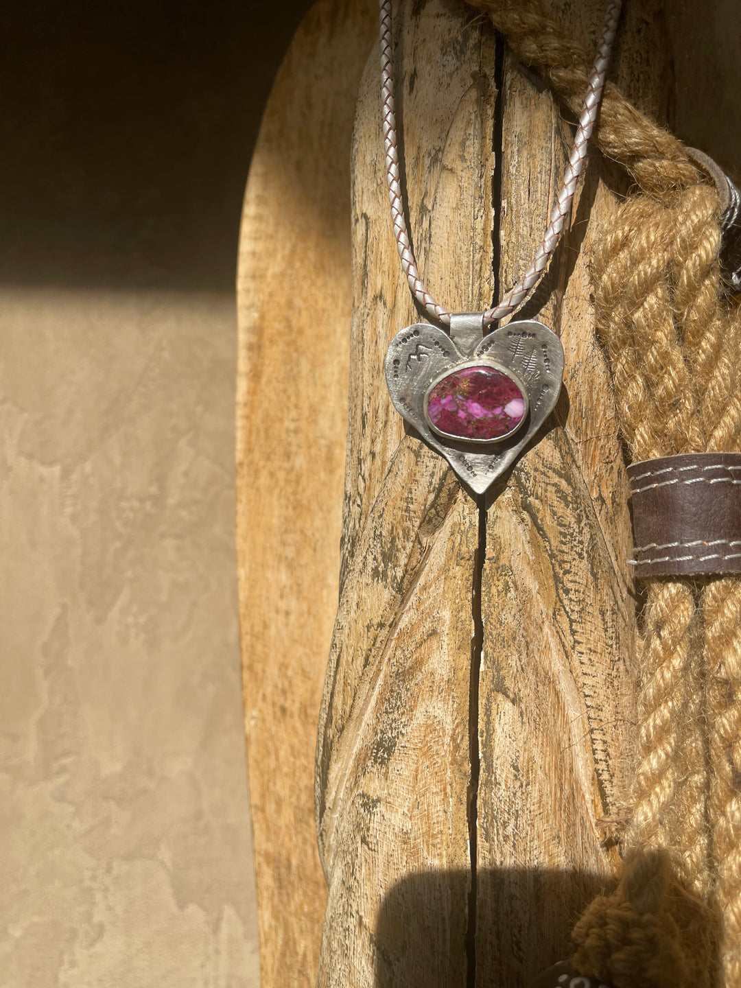 Spiny Oyster Shell Heart Pendant