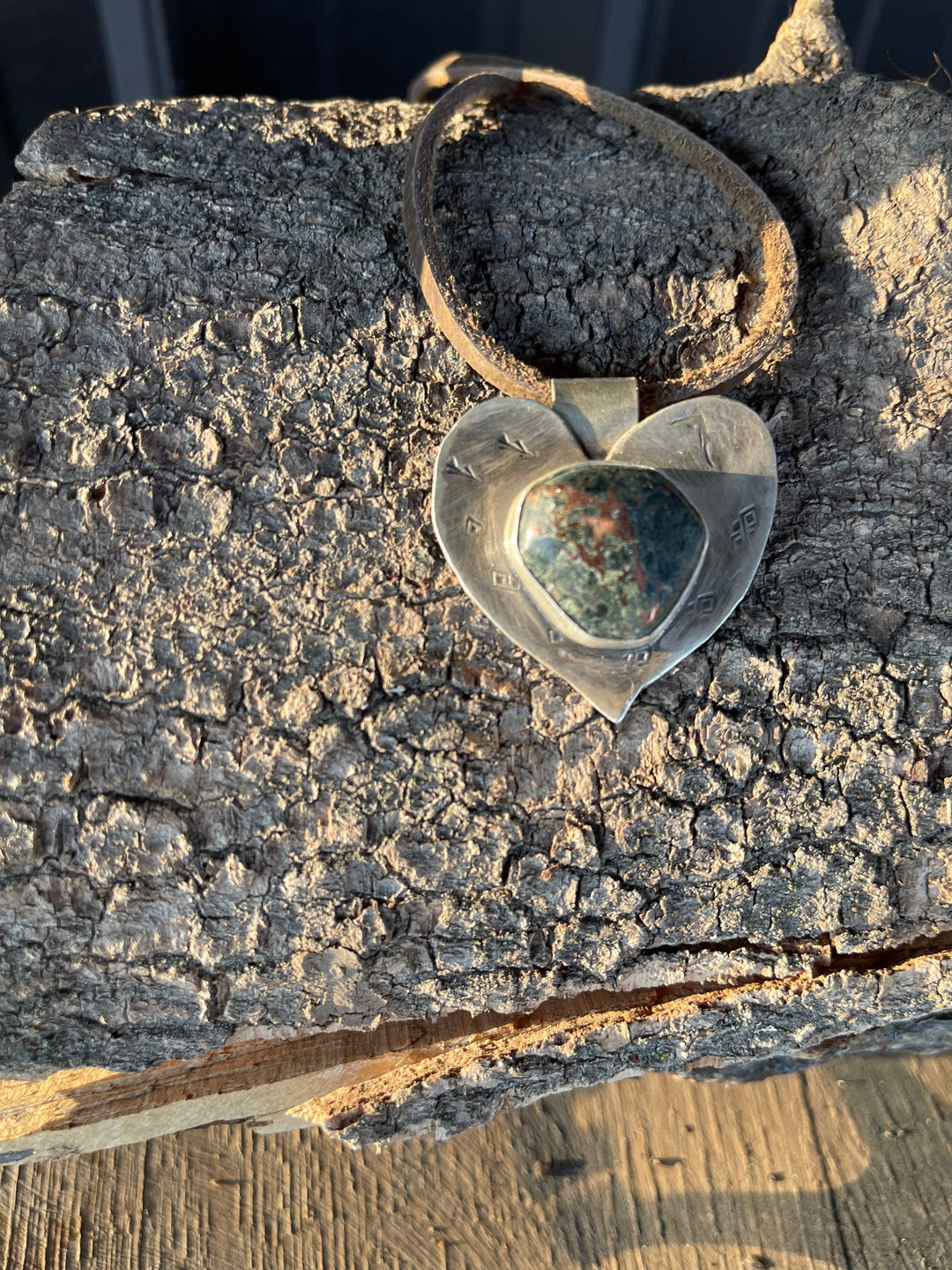 Copper Ore Heart Pendant