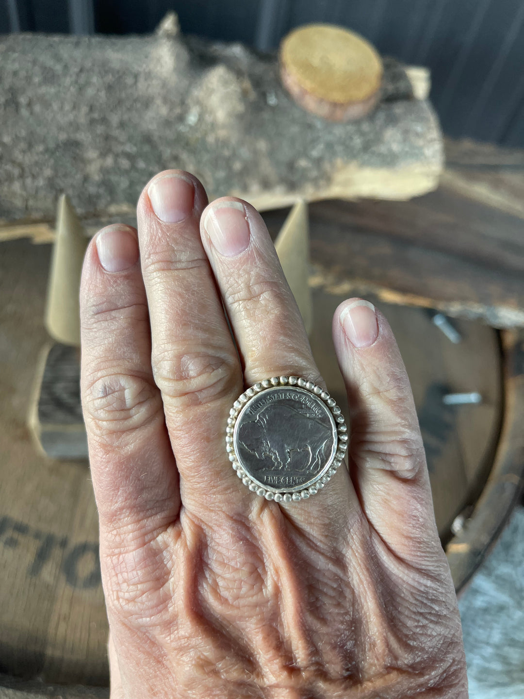 Buffalo Nickel Ring SIZE 7