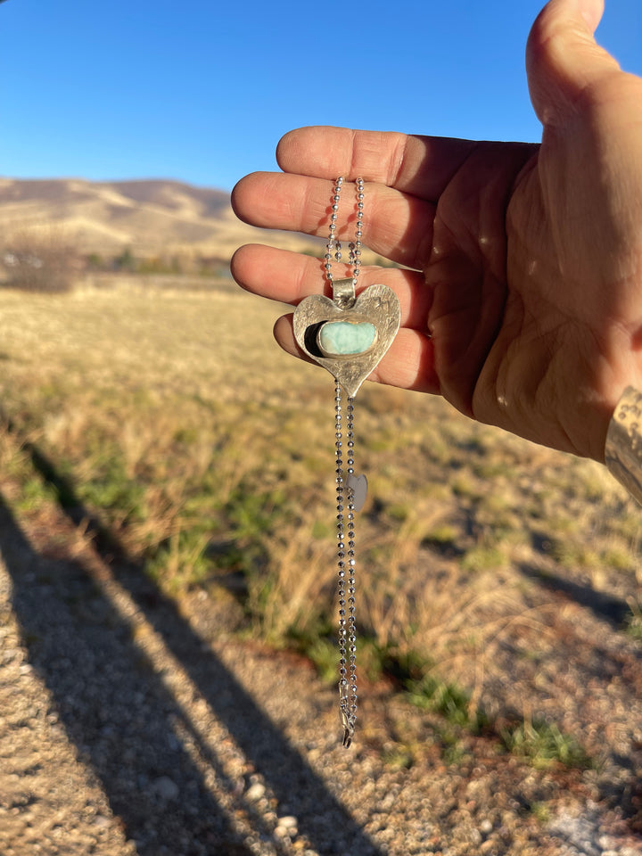 Larimar Heart Pendant