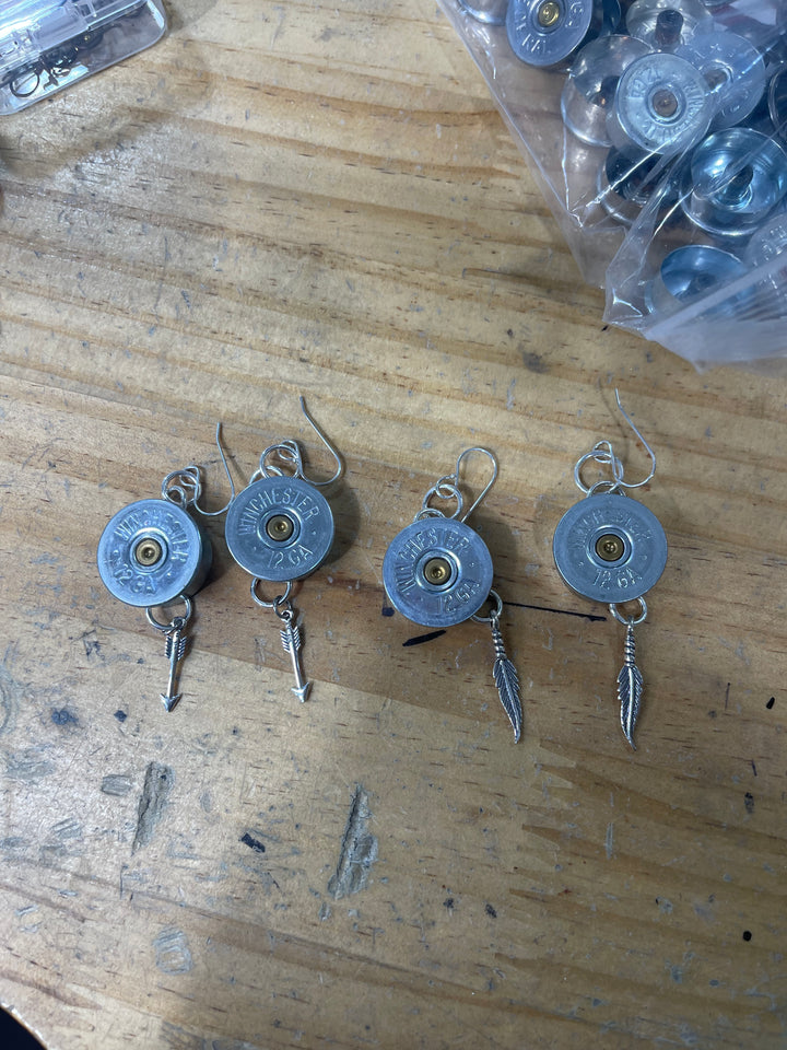 Shotgun Earrings with Charms