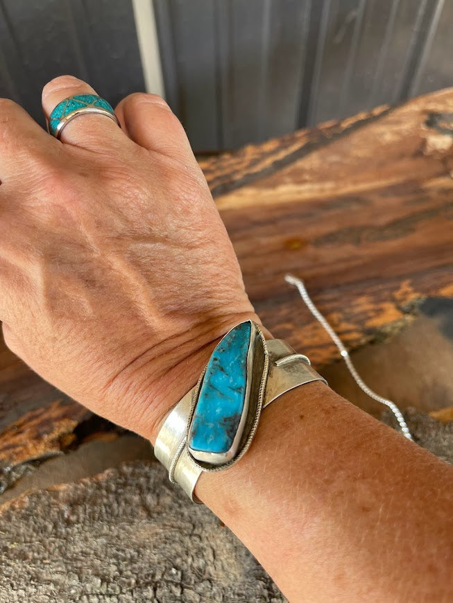 Blue Zebra Cuff