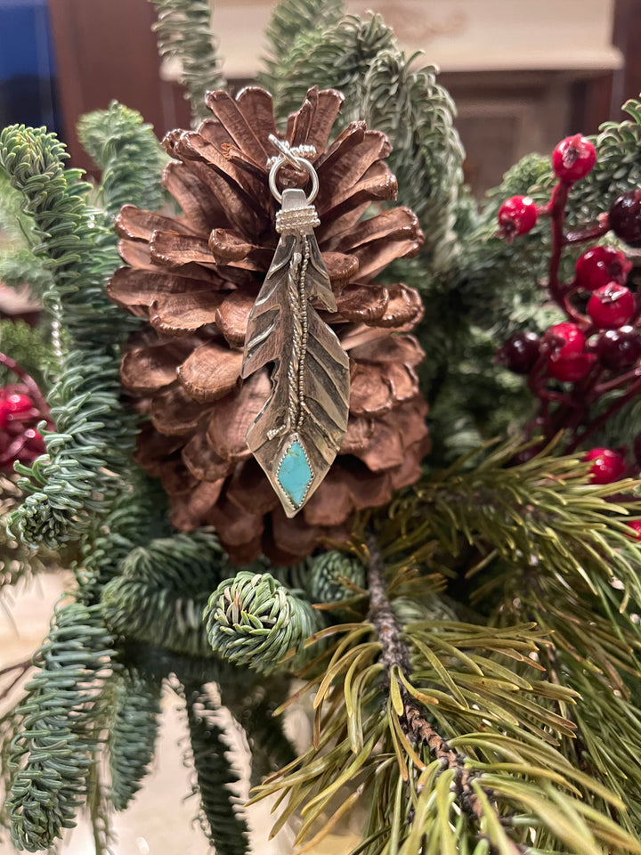 Fringed Feather Pendant