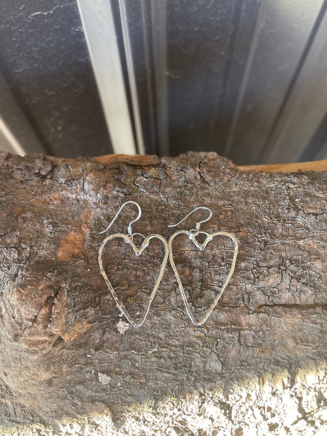 Sterling silver heart earrings